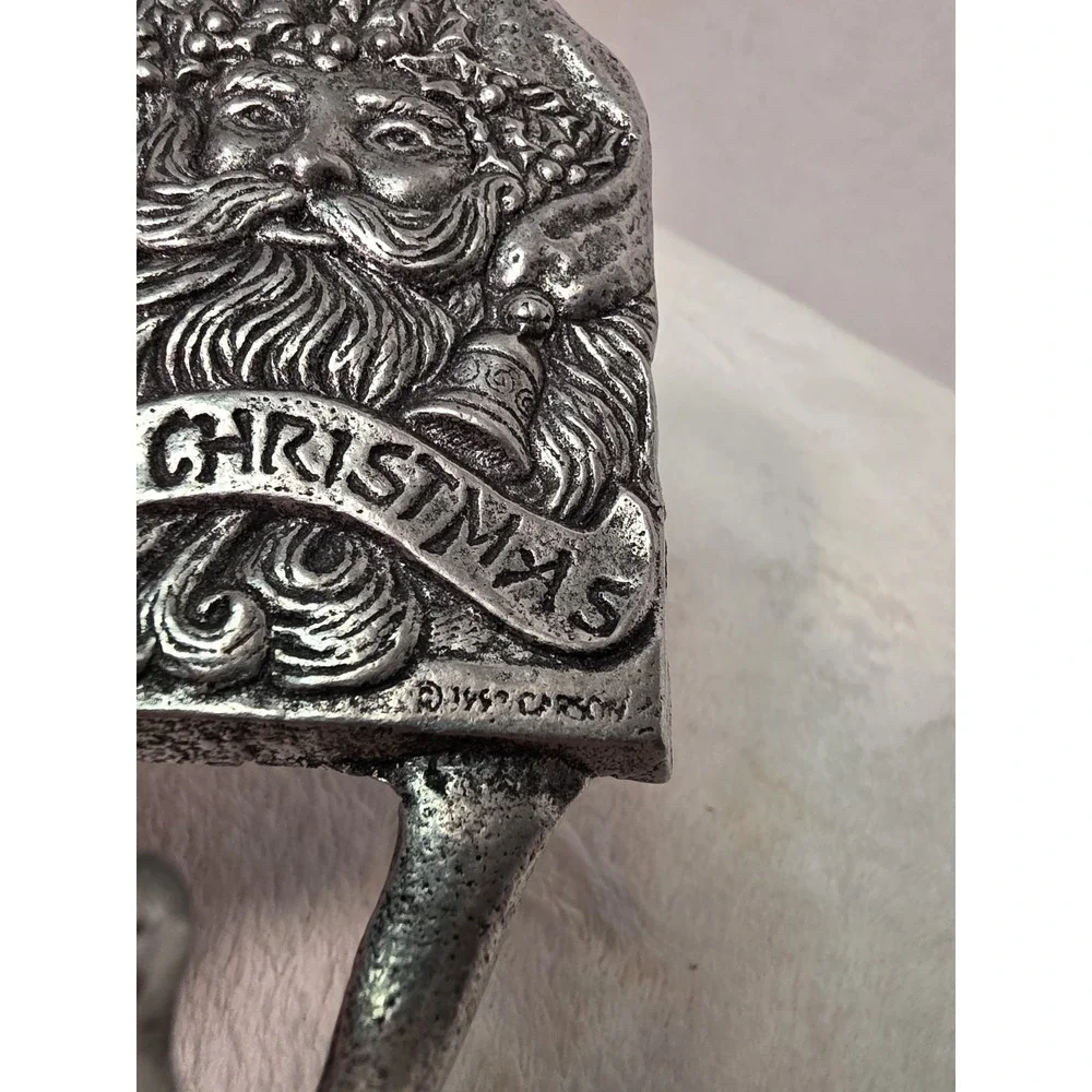 Vintage 1994 Carson Pewter Christmas‎ Santa Claus Hook 5